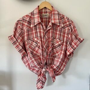 Vintage Lee Plaid Pearl Snap